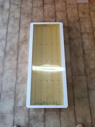 Vetrina multiuso trasparente e bianca
