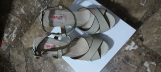 Sandalias Sal.Lates Beige Tacón