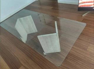 Mesa de centro cristal diseño