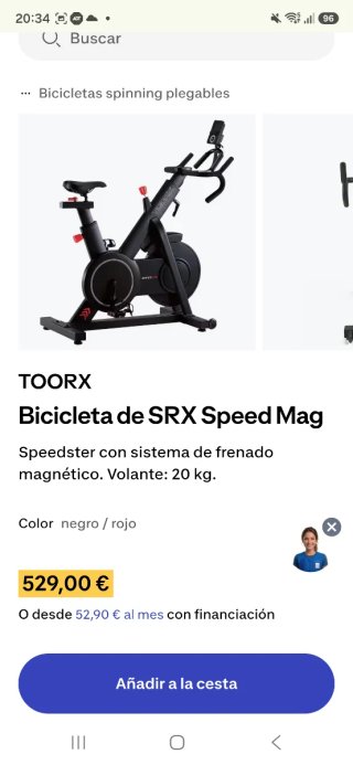Bicicleta Spinning TOORX
