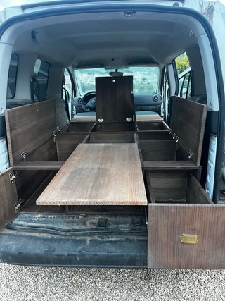 Kit camper furgoneta madera