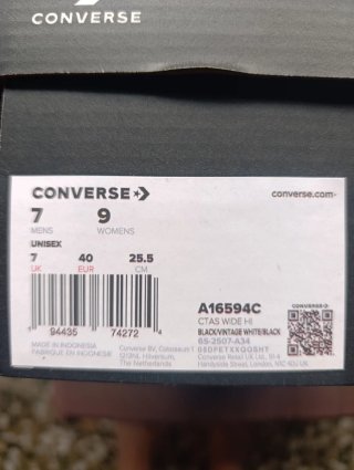 Converse All Star Negras Talla 40