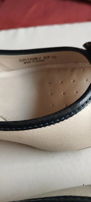 Décolleté Geox Pelle Beige/Nero Tg 37.5