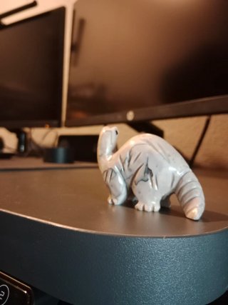 Figura Dinosaurio Piedra Gris Marrón