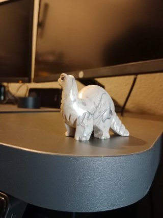 Figura Dinosaurio Piedra Gris Marrón