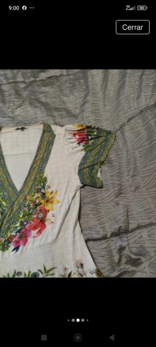 Vestido desigual floral talla única