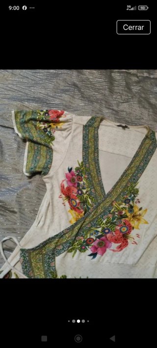 Vestido desigual floral talla única