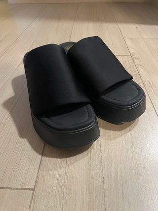 Sandalias plataforma negras talla 38