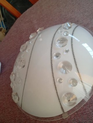 Lámpara de techo cristal y plástico