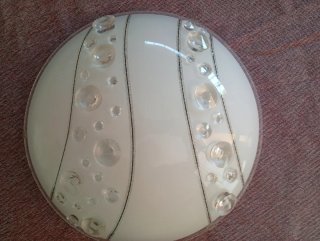 Lámpara de techo cristal y plástico