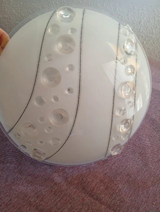 Lámpara de techo cristal y plástico