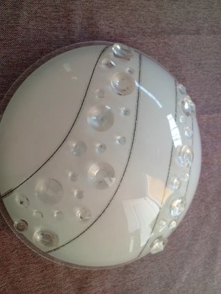 Lámpara de techo cristal y plástico