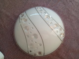 Lámpara de techo cristal y plástico