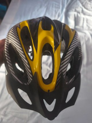 Casco Ciclismo Negro y Amarillo