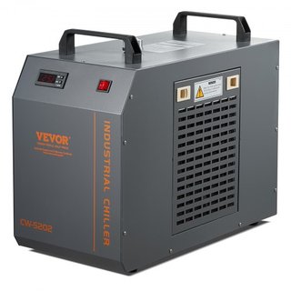 Enfriador de Agua Industrial, CW-5202, Sistema de Enfriamiento de Agua Industrial con Compresor Incorporado, Capacidad del Tanque de Agua de 7L, Tasa de Flujo Máxima de 18 L/min, para Máquina de G...