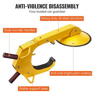 Abrazadera de Rueda, Bloqueo de Rueda para Remolque de 2 Piezas, Bloqueo de Neumático Antirrobo de Alta Resistencia, Bloqueo Ajustable para Neumáticos, Garras de Neumático, Bloqueos de Rueda para ...