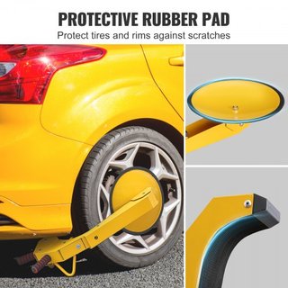 Abrazadera de Rueda, Bloqueo de Rueda para Remolque de 2 Piezas, Bloqueo de Neumático Antirrobo de Alta Resistencia, Bloqueo Ajustable para Neumáticos, Garras de Neumático, Bloqueos de Rueda para ...