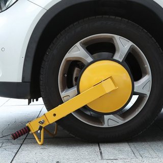 Abrazadera de Rueda, Bloqueo de Rueda para Remolque de 2 Piezas, Bloqueo de Neumático Antirrobo de Alta Resistencia, Bloqueo Ajustable para Neumáticos, Garras de Neumático, Bloqueos de Rueda para ...