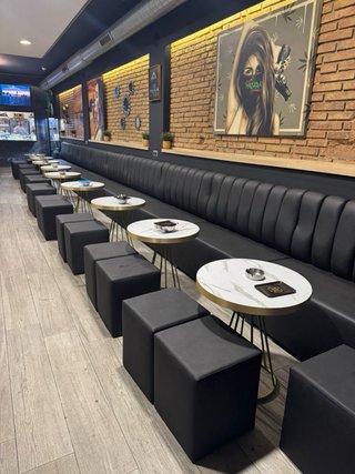 Sofás Hostelería Negro Piel Sintética