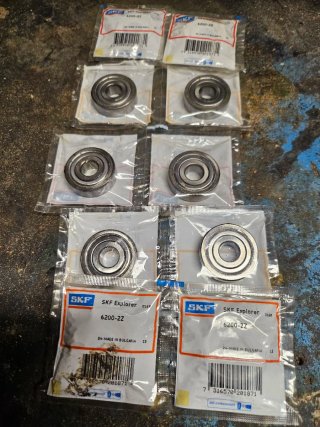 10 Rodamientos SKF 6200-2Z Nuevos