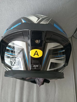 Casco Modular Moto Azul y Negro