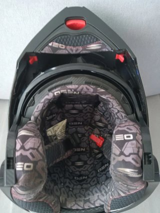 Casco Modular Moto Azul y Negro
