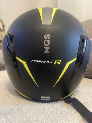 Casco integral MQS gris y amarillo