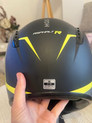 Casco integral MQS gris y amarillo