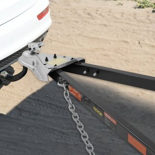 Barra de remolque, capacidad de remolque de 5500 lbs con cadenas, barra de remolque universal montada en el parachoques de acero aleado con recubrimiento en polvo, acoplador que se adapta a enganc...