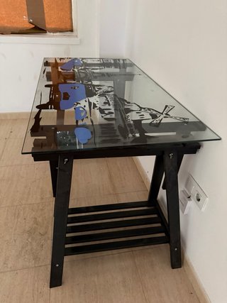 Escritorio cristal con diseño París