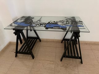 Escritorio cristal con diseño París