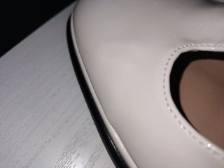 Scarpe eleganti bianche con tacco
