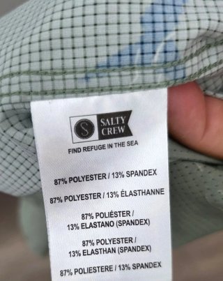 Camisa Salty Crew Ernesto Green Perforated Woven
