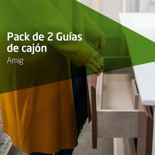 Amig Guías Correderas Acero Mod.40 (2 uds)