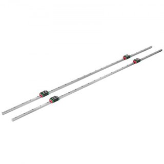 2X Riel de Guía Lineal de 15-1500mm con 4 Piezas de Bloque de Cojinete de Carro