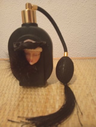 Frasco Perfume Vintage Mujer Negro