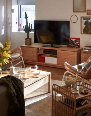 Mueble TV Rattan y Madera