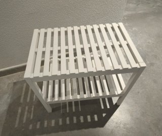 Banco/Estantería baño madera
