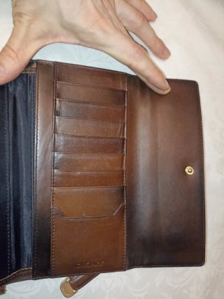 Billetero Tarjetero DKNY Beige/Marrón
