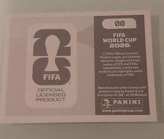 Cromo Mundial 2026 Nº 00 Panini