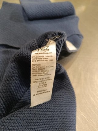 Bolero bebé azul marino