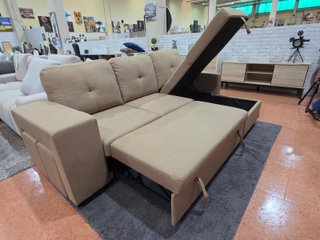 Sofá Cama Chaise Longue Reversible con Arcón