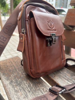 Bolso de mano cuero BULLCAPTAIN marrón