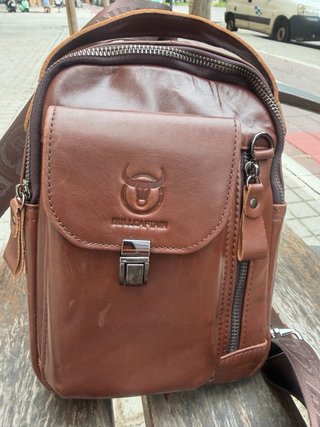 Bolso de mano cuero BULLCAPTAIN marrón