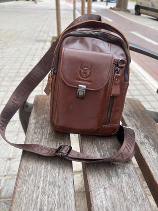 Bolso de mano cuero BULLCAPTAIN marrón