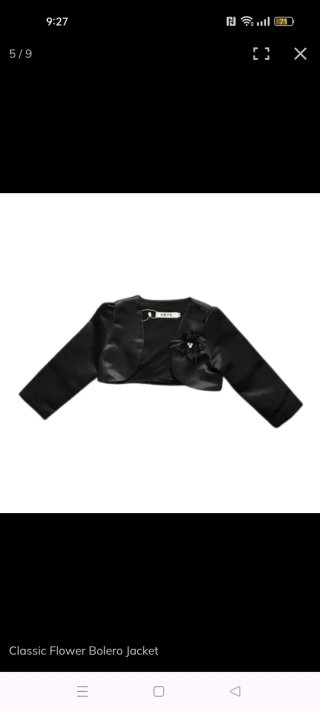 Chaqueta Bolero Negra niña