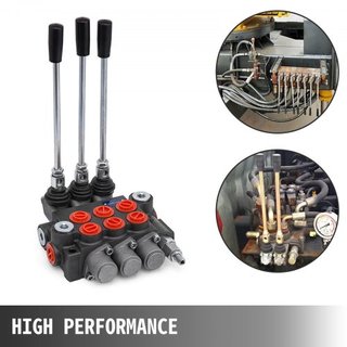 Válvula de Control Hidráulico de 3 Bobinas Válvula de Control Direccional Hidráulica de 11GPM Válvula Hidráulica de Doble Acción para Tractores Cargadores Tanques