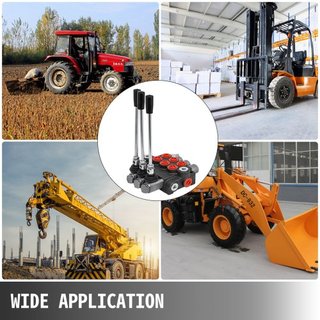 Válvula de Control Hidráulico de 3 Bobinas Válvula de Control Direccional Hidráulica de 11GPM Válvula Hidráulica de Doble Acción para Tractores Cargadores Tanques