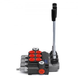 Válvula de Control Hidráulico de 3 Bobinas Válvula de Control Direccional Hidráulica de 11GPM Válvula Hidráulica de Doble Acción para Tractores Cargadores Tanques