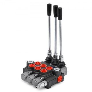 Válvula de Control Hidráulico de 3 Bobinas Válvula de Control Direccional Hidráulica de 11GPM Válvula Hidráulica de Doble Acción para Tractores Cargadores Tanques